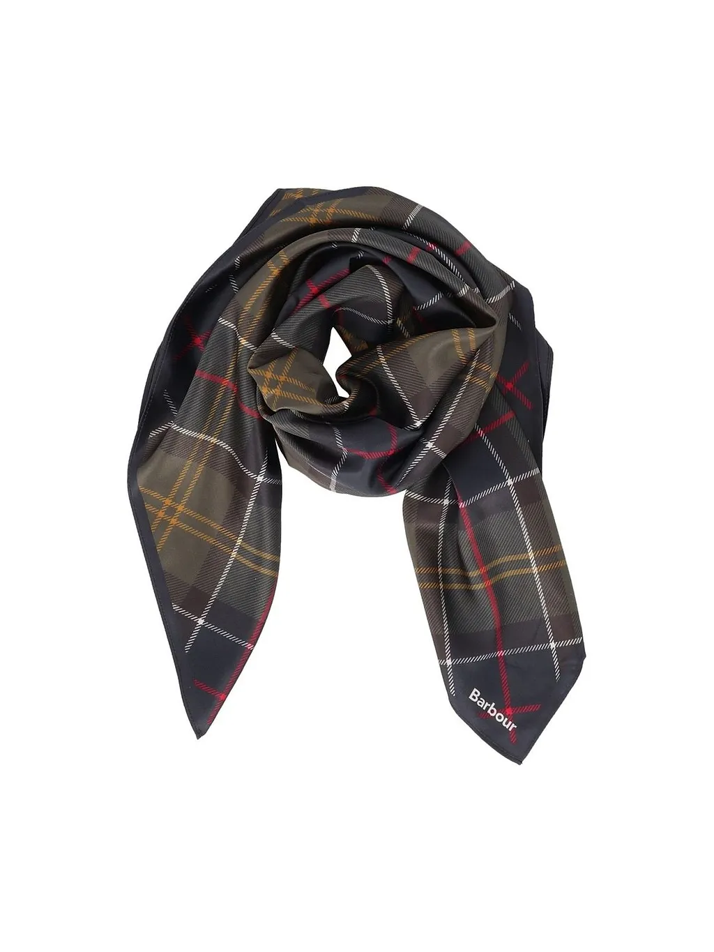 Barbour Logo Printed Checked Scarf