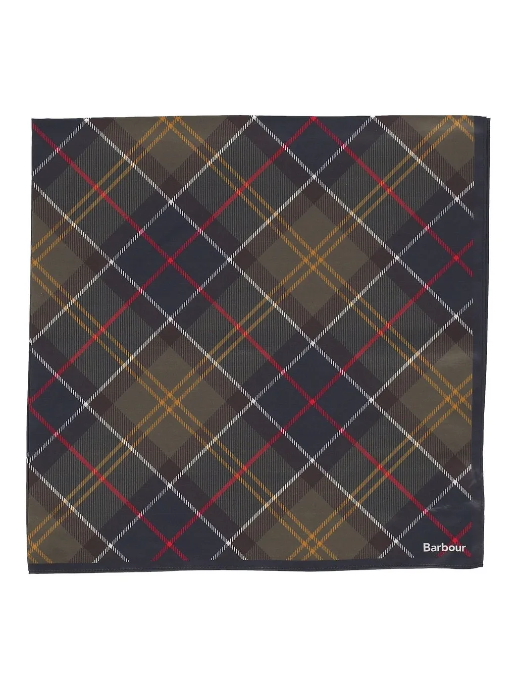 Barbour Logo Printed Checked Scarf