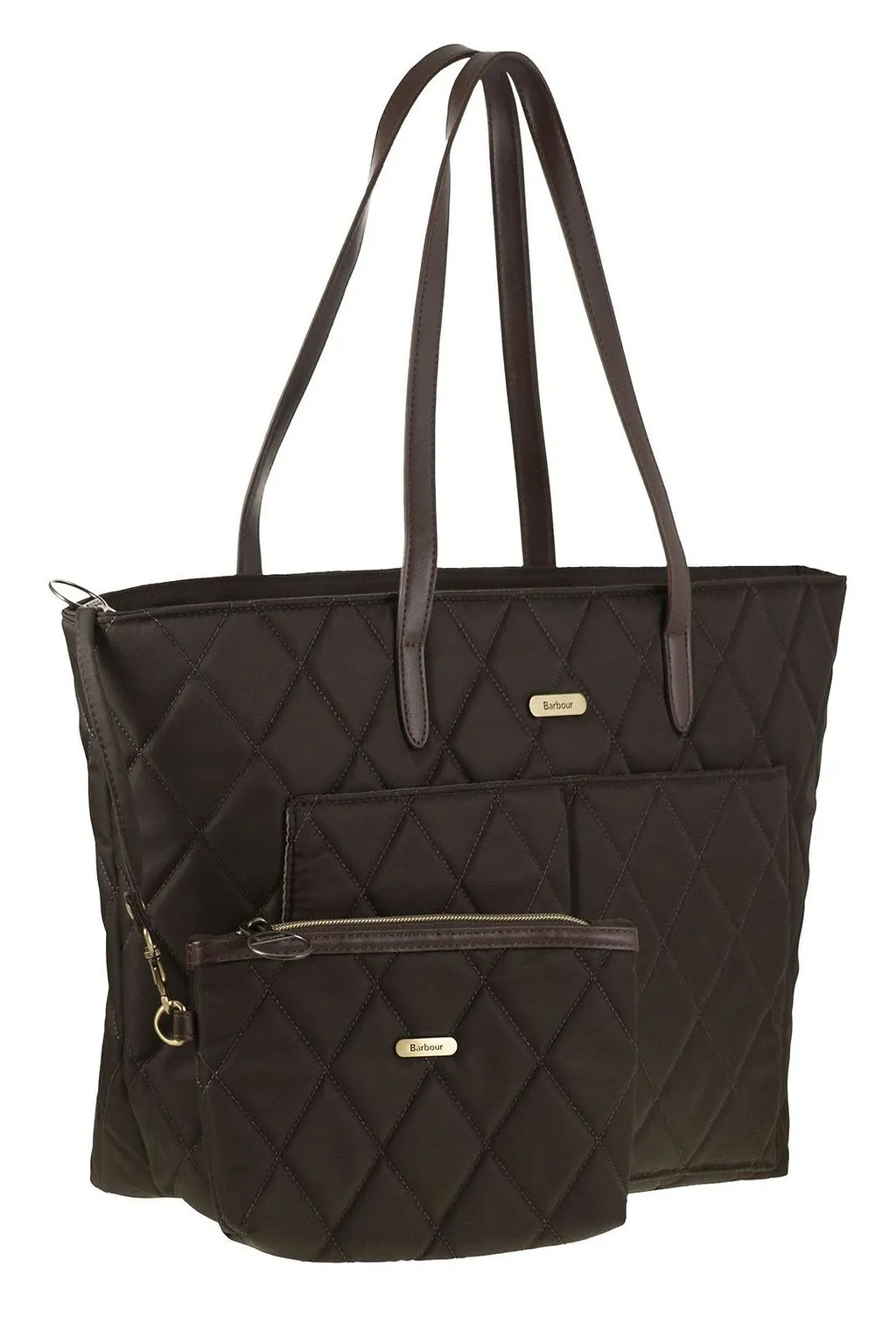 Barbour Logo Patch Quilted Tote Bag