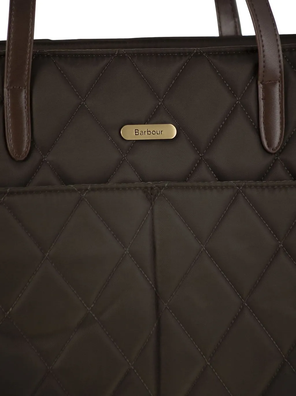 Barbour Logo Patch Quilted Tote Bag