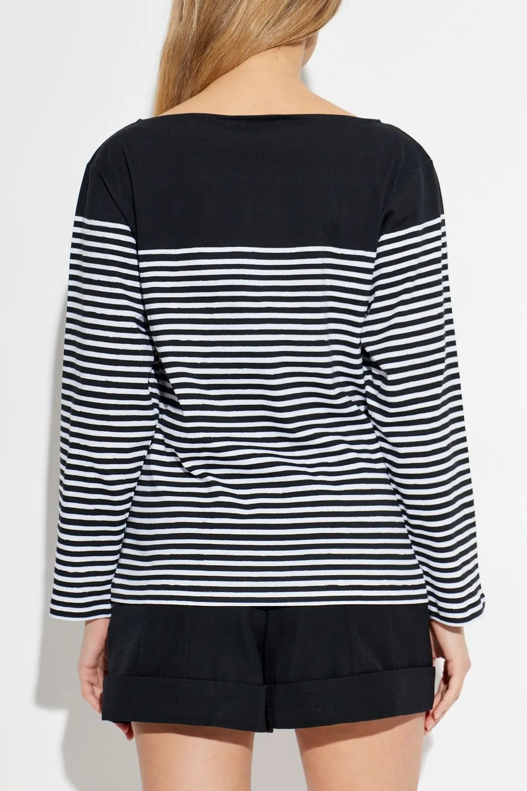 Balmain Striped Long-Sleeve Top