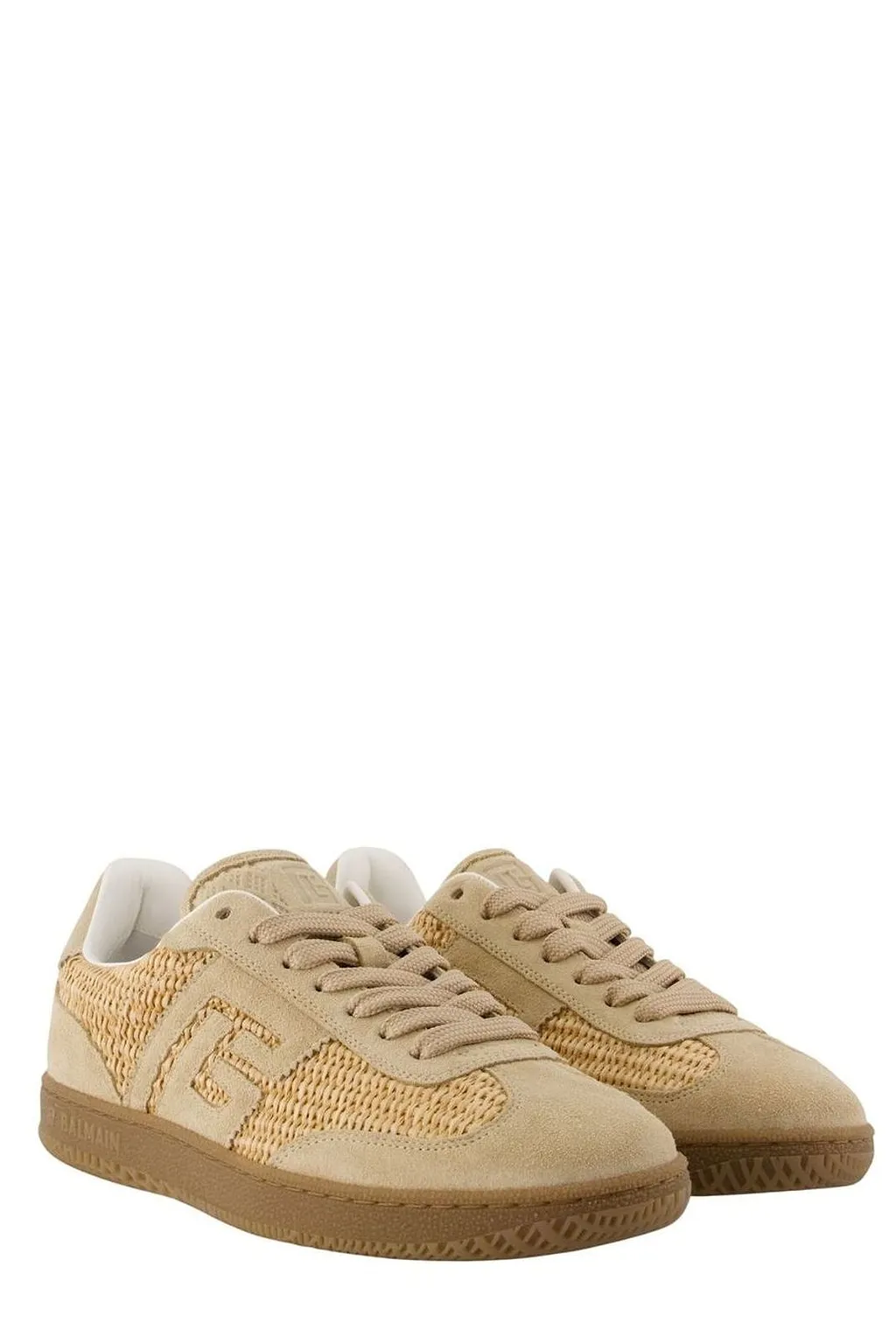 Balmain Swan Logo Low-Top Sneakers