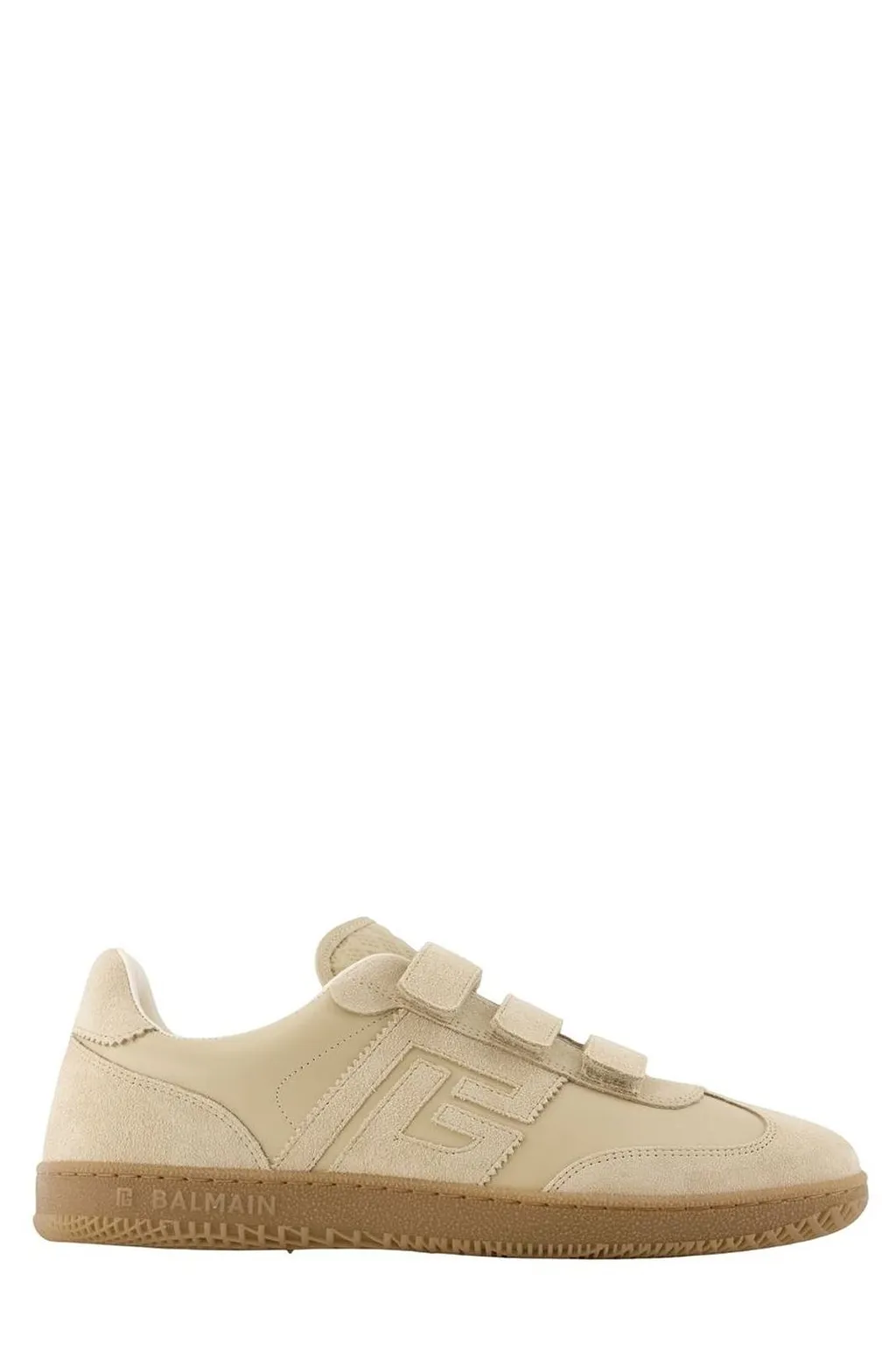 Balmain Swan Scratch Strap Low-Top Sneakers
