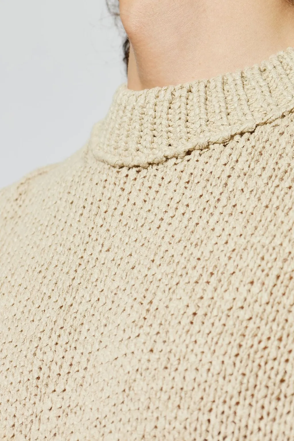 Balmain Textured Crew Neck Knitted Sweater