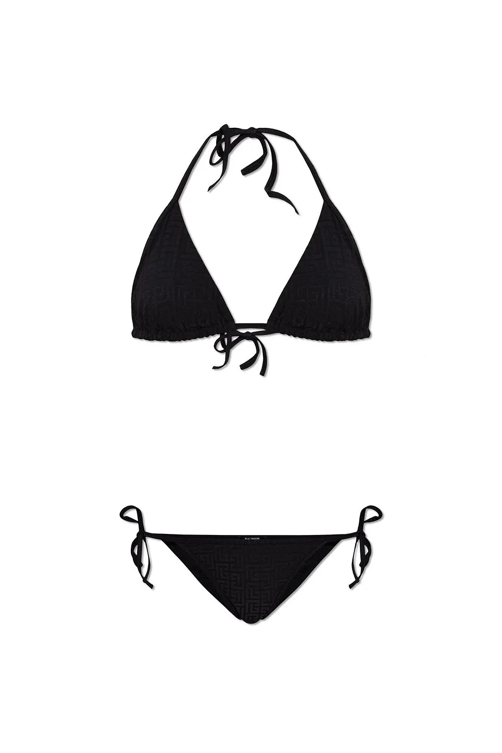 Balmain Logo Jacquard Triangle Bikini