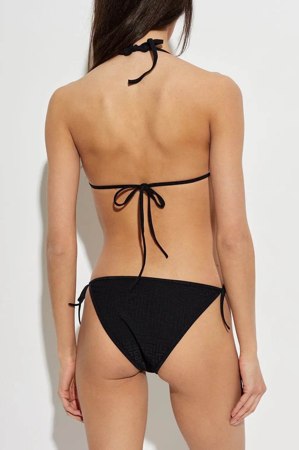 Balmain Logo Jacquard Triangle Bikini