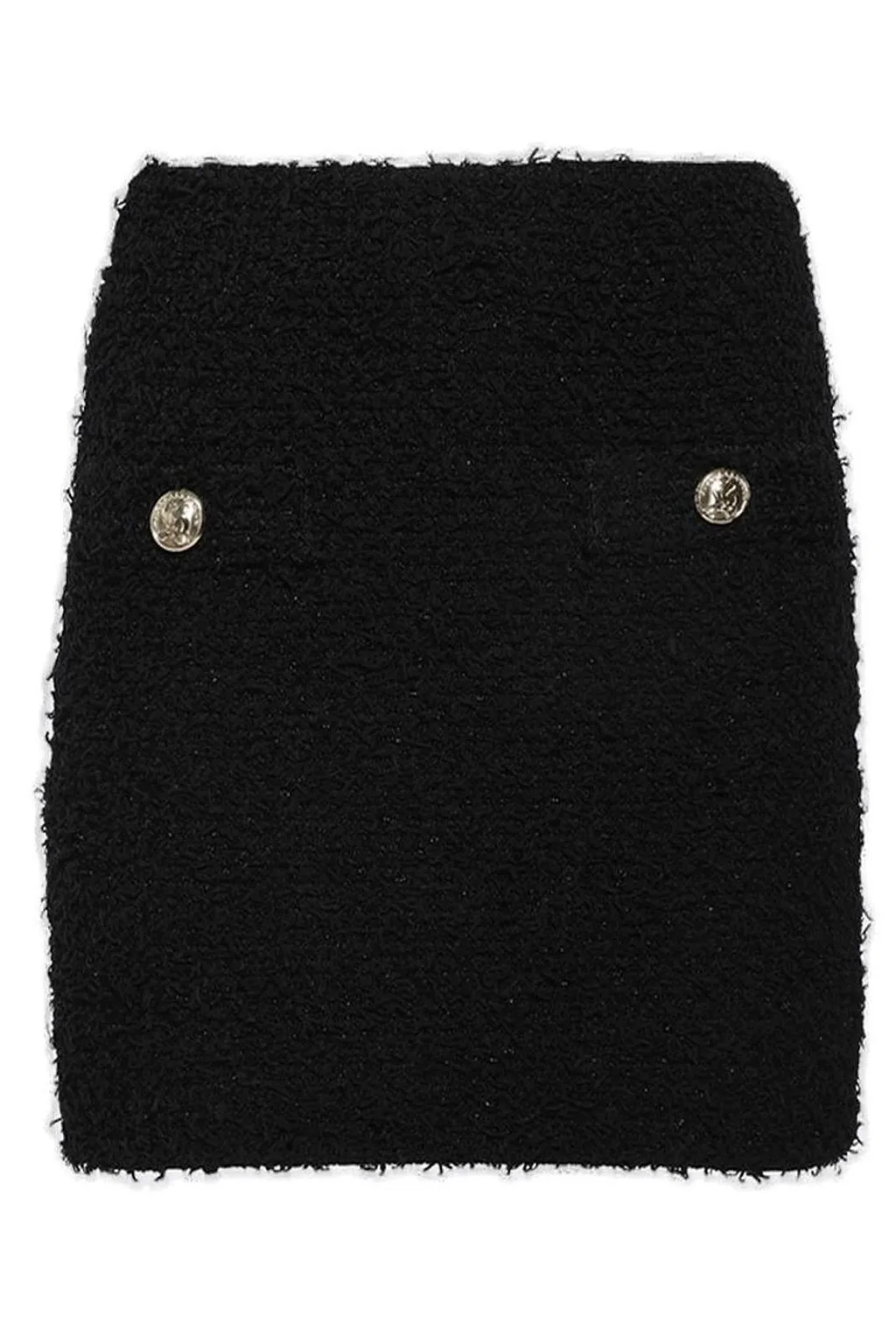 Balmain Tweed Knit Short Skirt