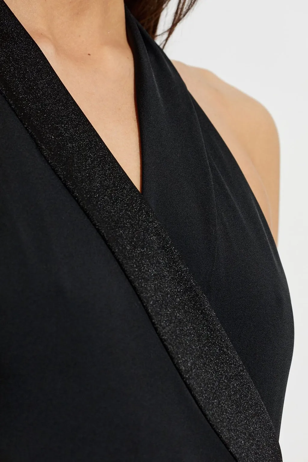 Balmain Halterneck Wrap One Piece Swimsuit