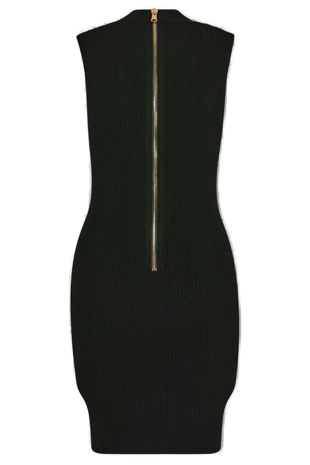 Balmain V-Neck Knitted Mini Dress