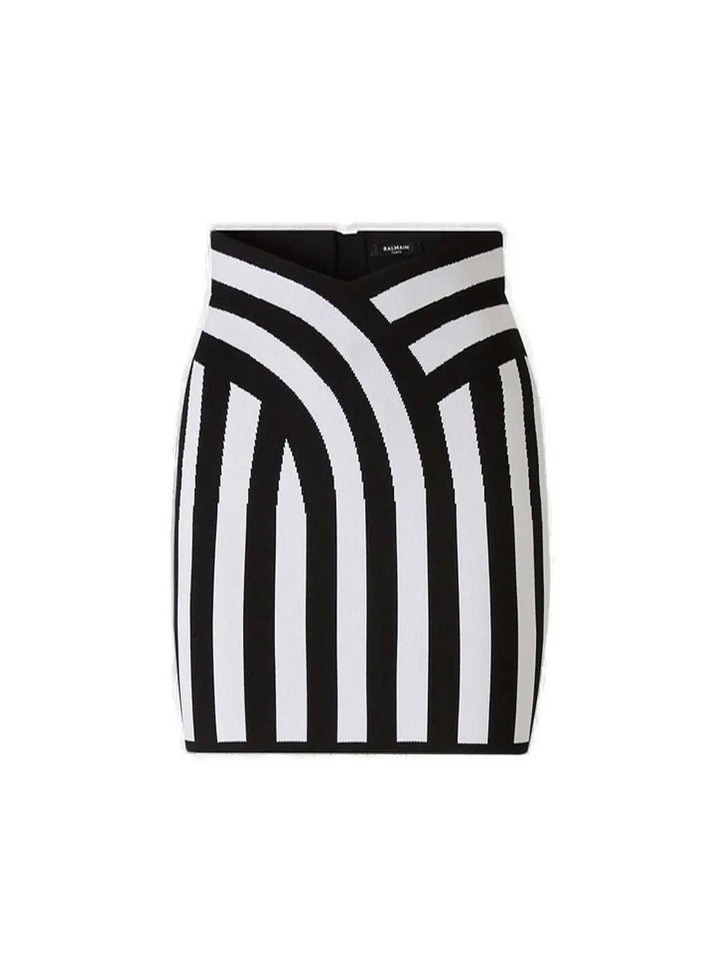 Balmain Striped Knit Mini Skirt