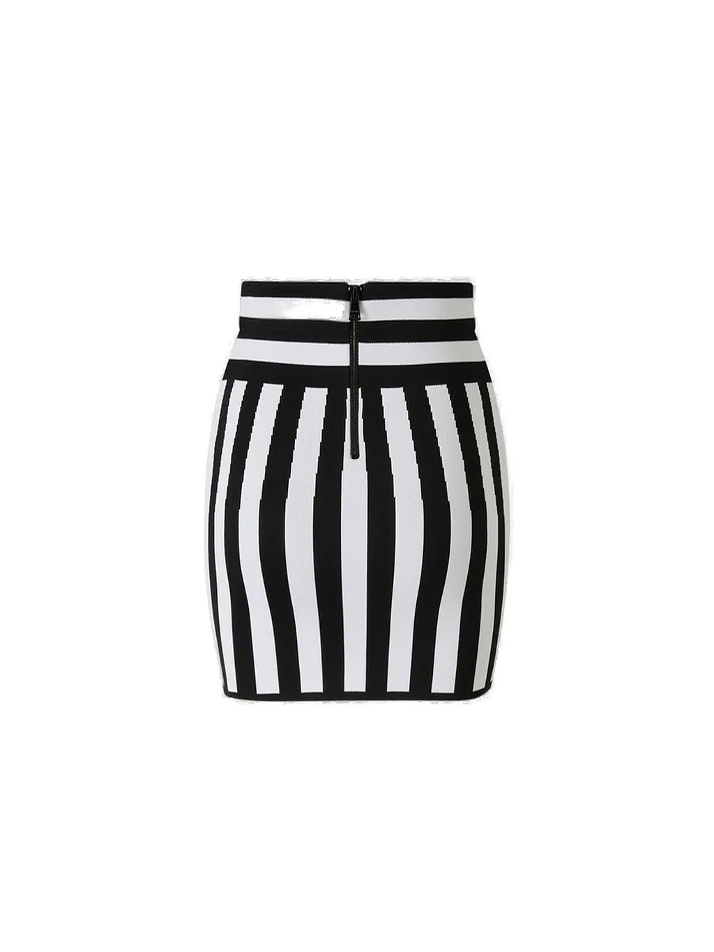 Balmain Striped Knit Mini Skirt