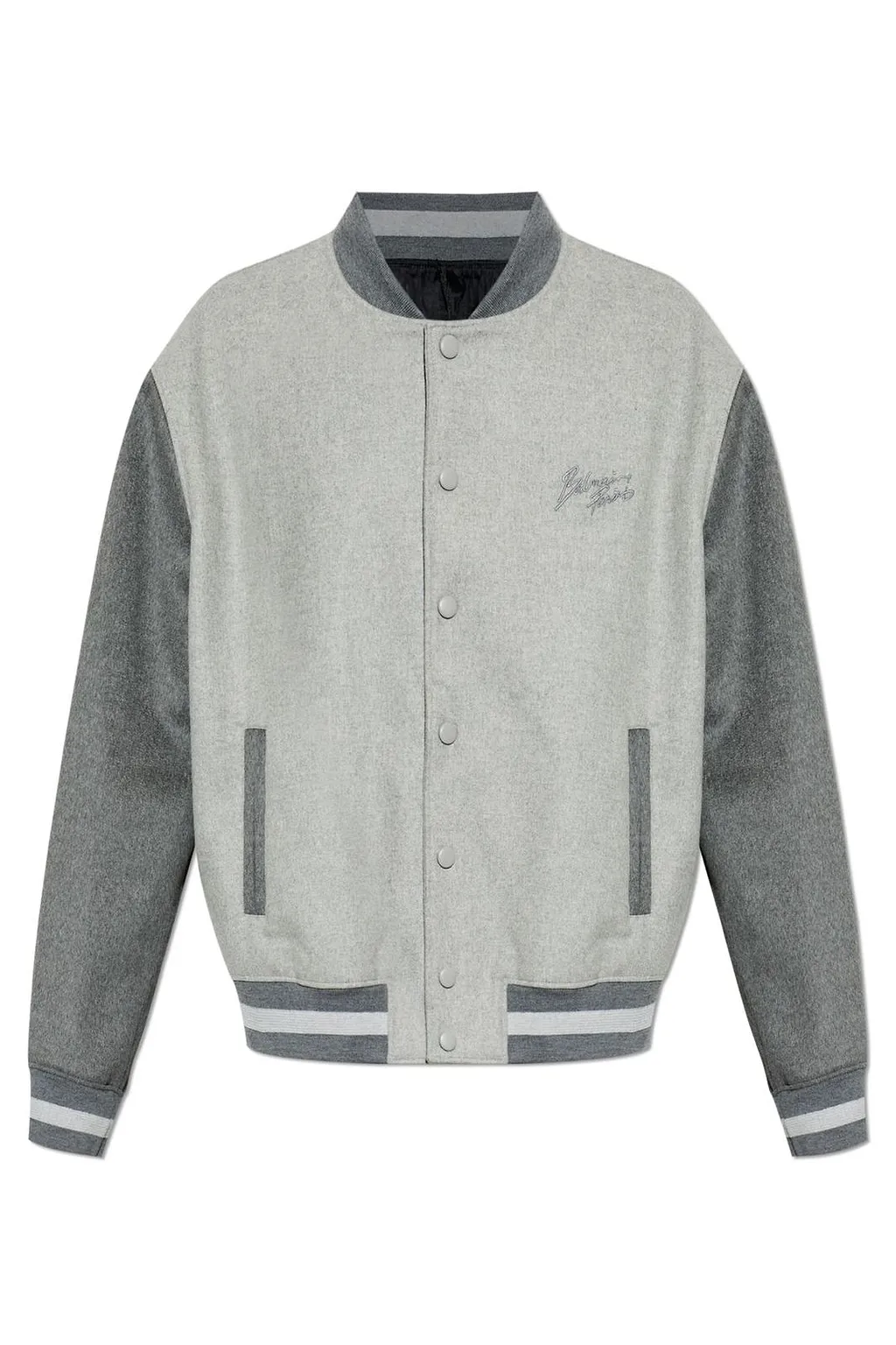Balmain Logo Embroidered Varsity Jacket