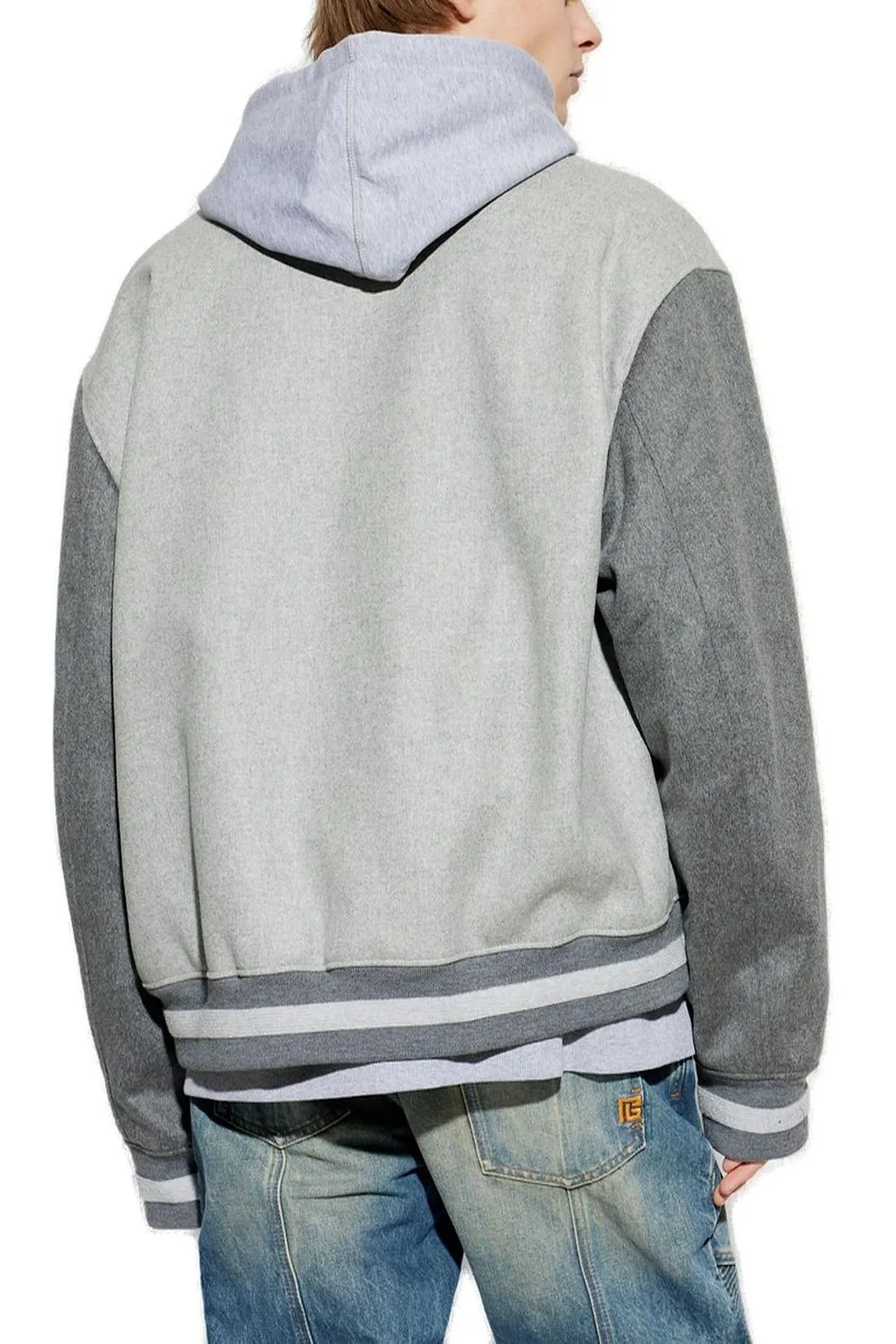 Balmain Logo Embroidered Varsity Jacket