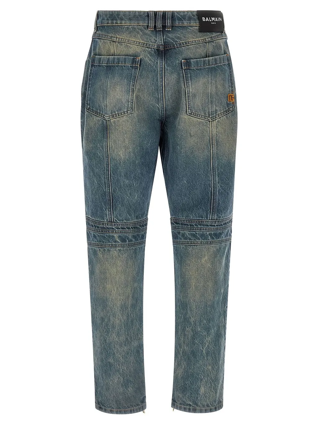 Balmain Vintage Denim Biker Jeans