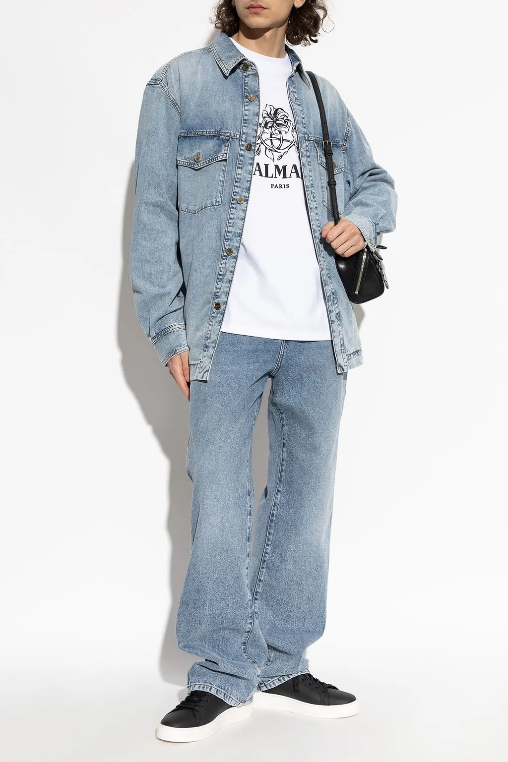Balmain Relaxed Long-Sleeve Denim Shirt