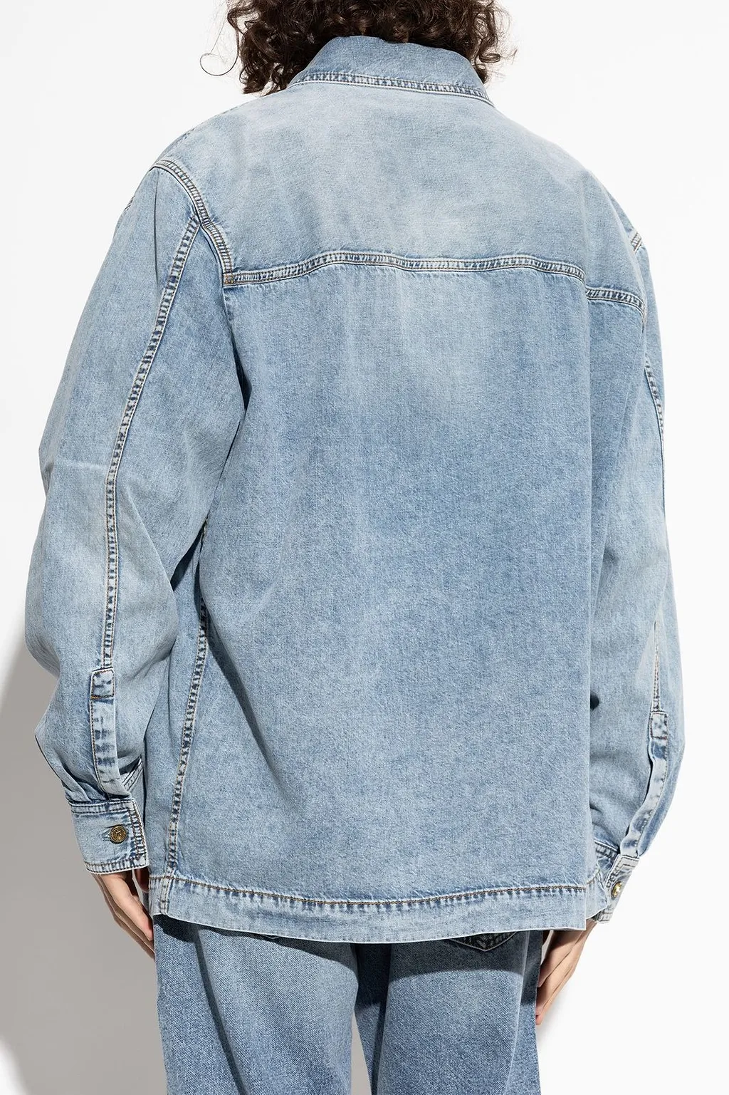 Balmain Relaxed Long-Sleeve Denim Shirt