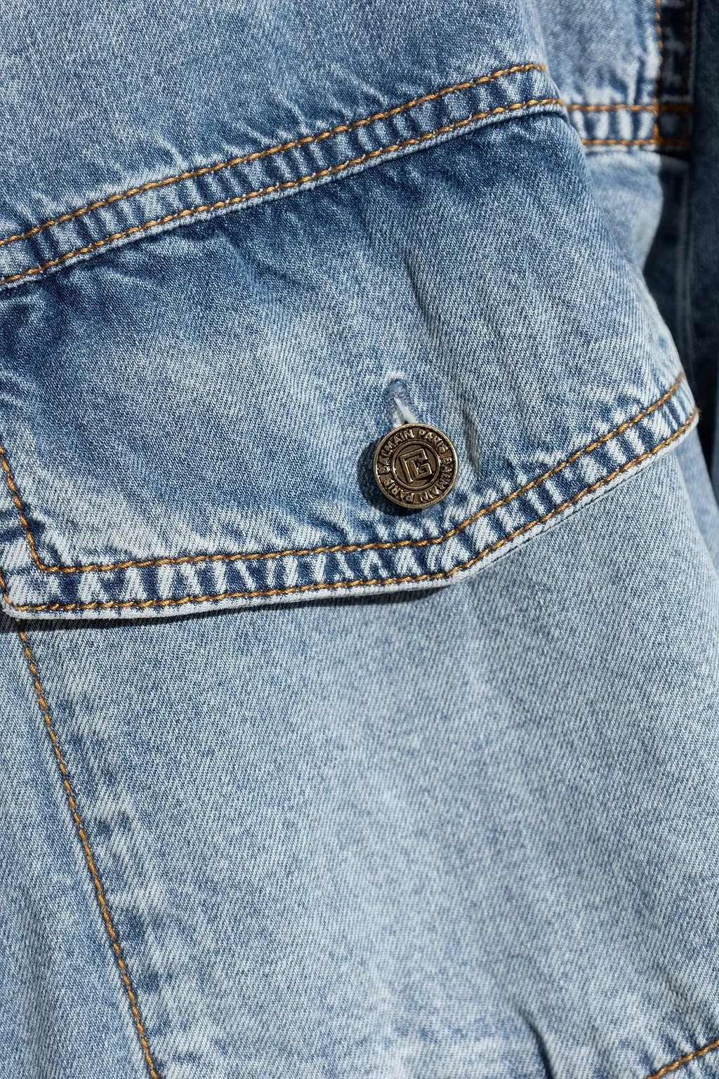 Balmain Relaxed Long-Sleeve Denim Shirt