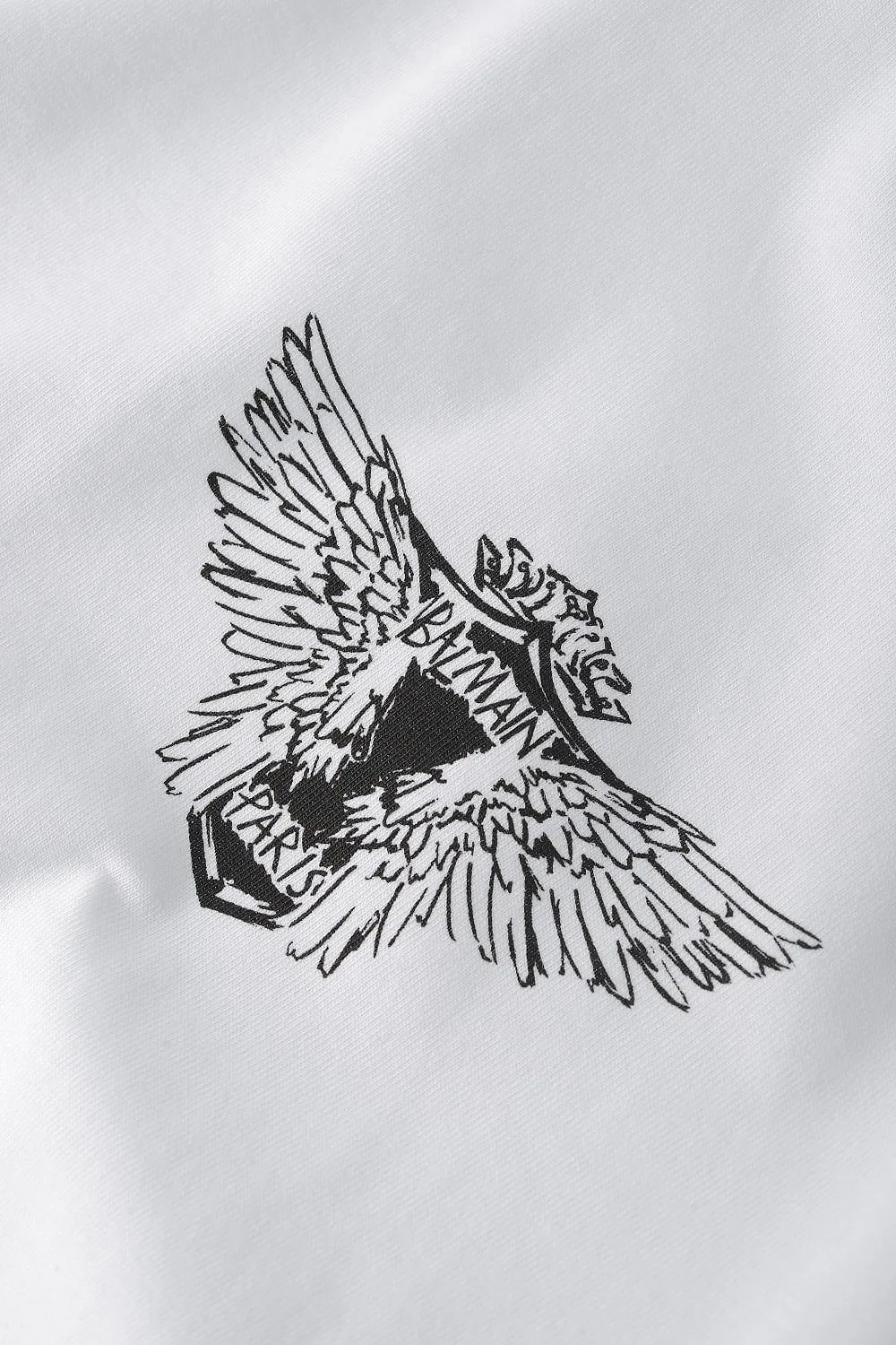 Balmain Wings Printed Crewneck T-Shirt