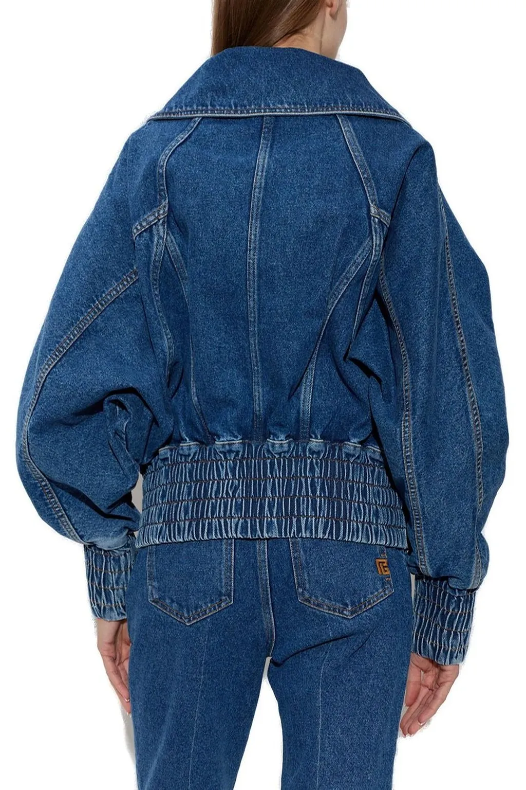 Balmain Zip-Up Denim Jacket