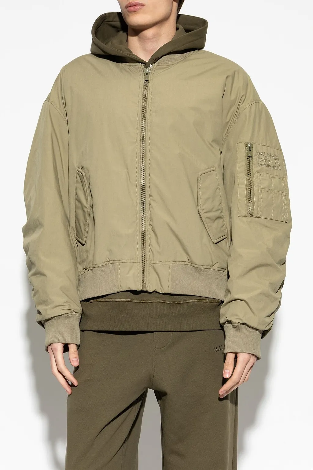 Balmain Zip-Up Bomber Jacket