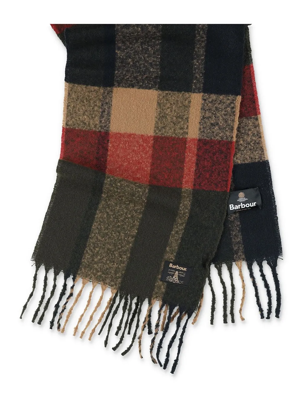 Barbour Westerdale Checked Fringed Scarf