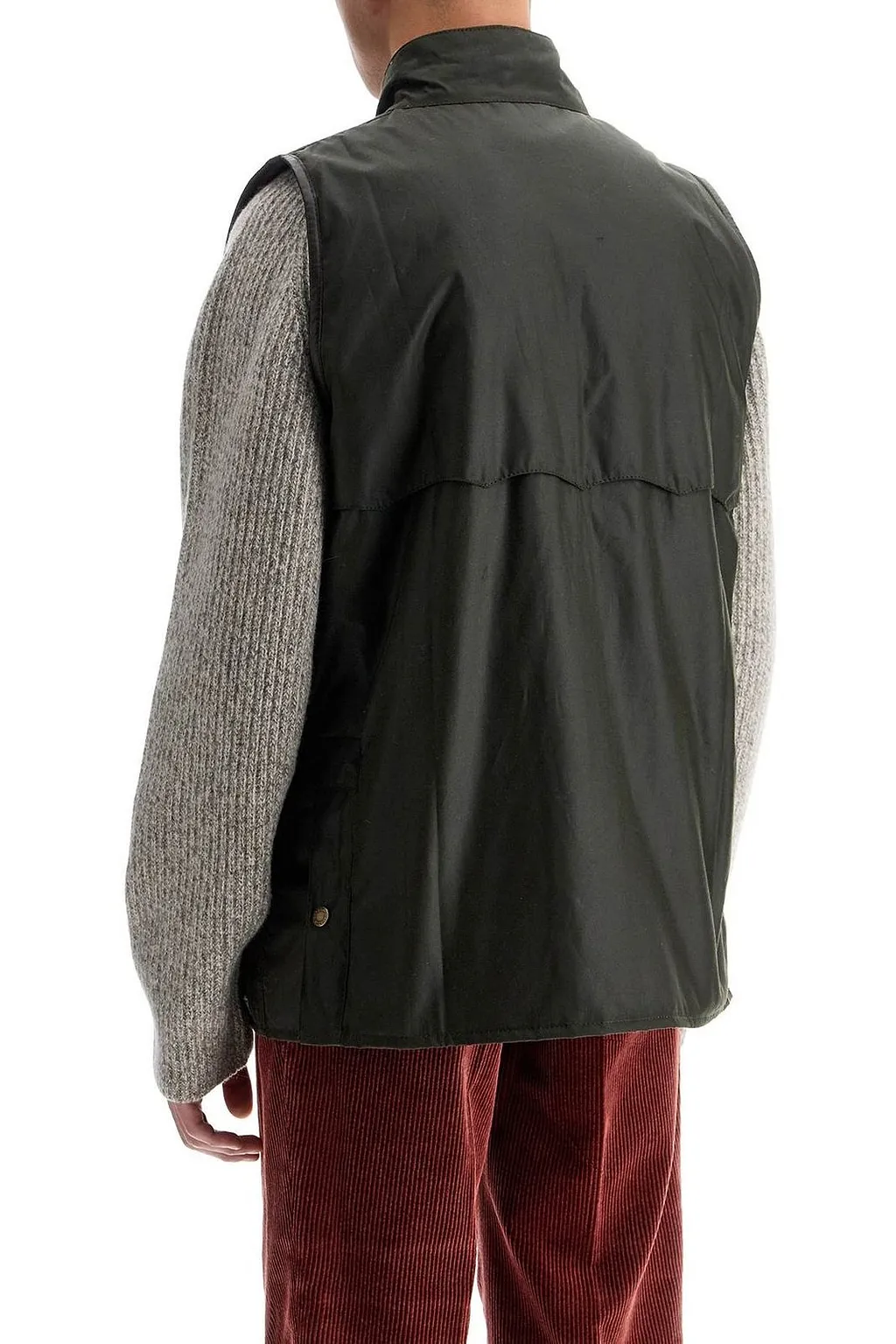 Barbour X Baracuta Waxed Button-Up Gilet