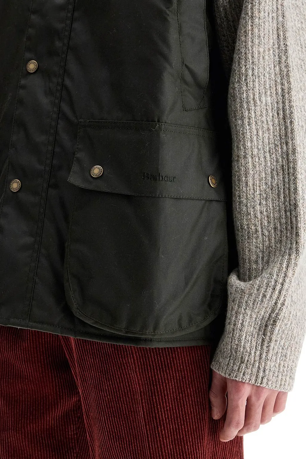 Barbour X Baracuta Waxed Button-Up Gilet