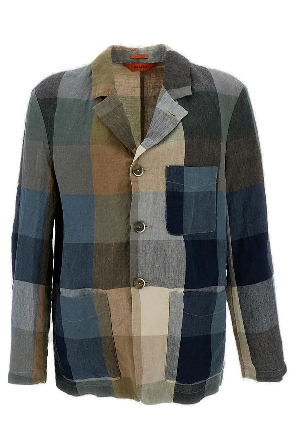 Barena Single Breasted Checked Jacket