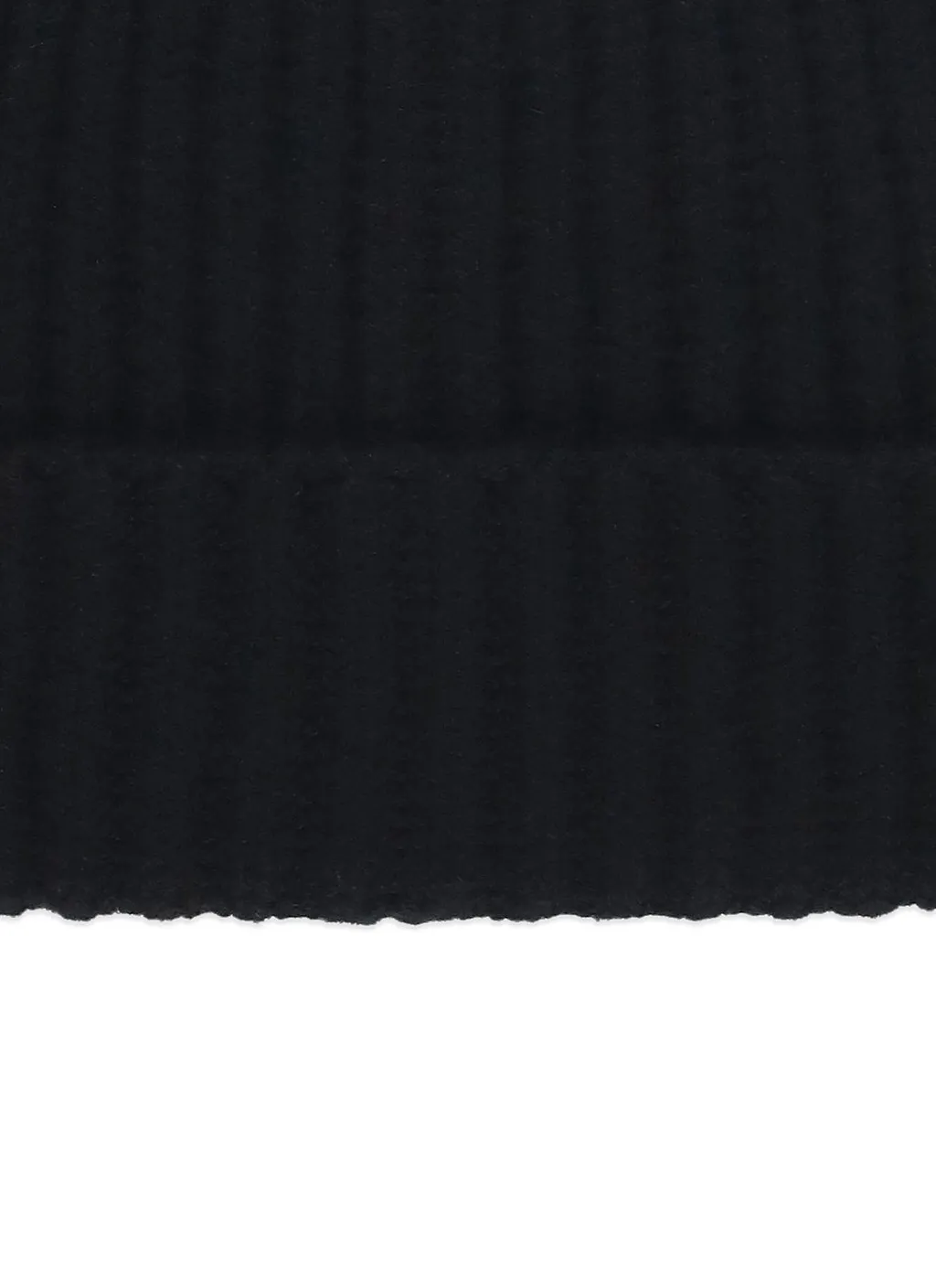 Barna Cashmere Ribbed Turn-Up Beanie Hat