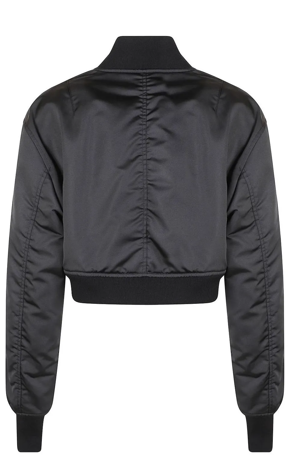 Cropped Zip-Up Bomber Jacket
