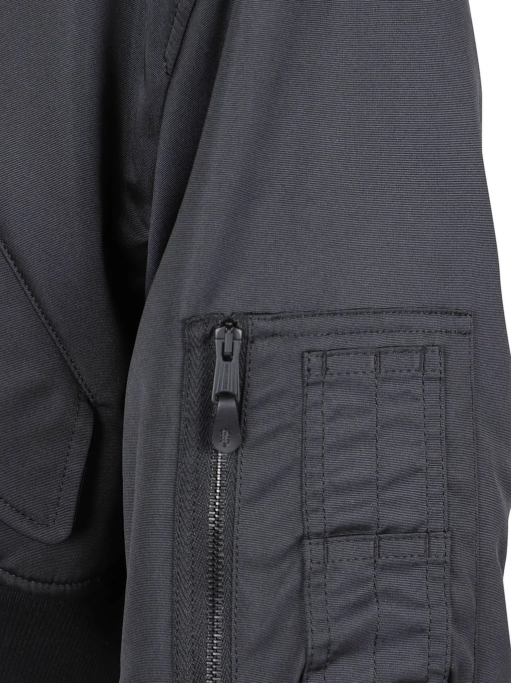 Cropped Zip-Up Bomber Jacket