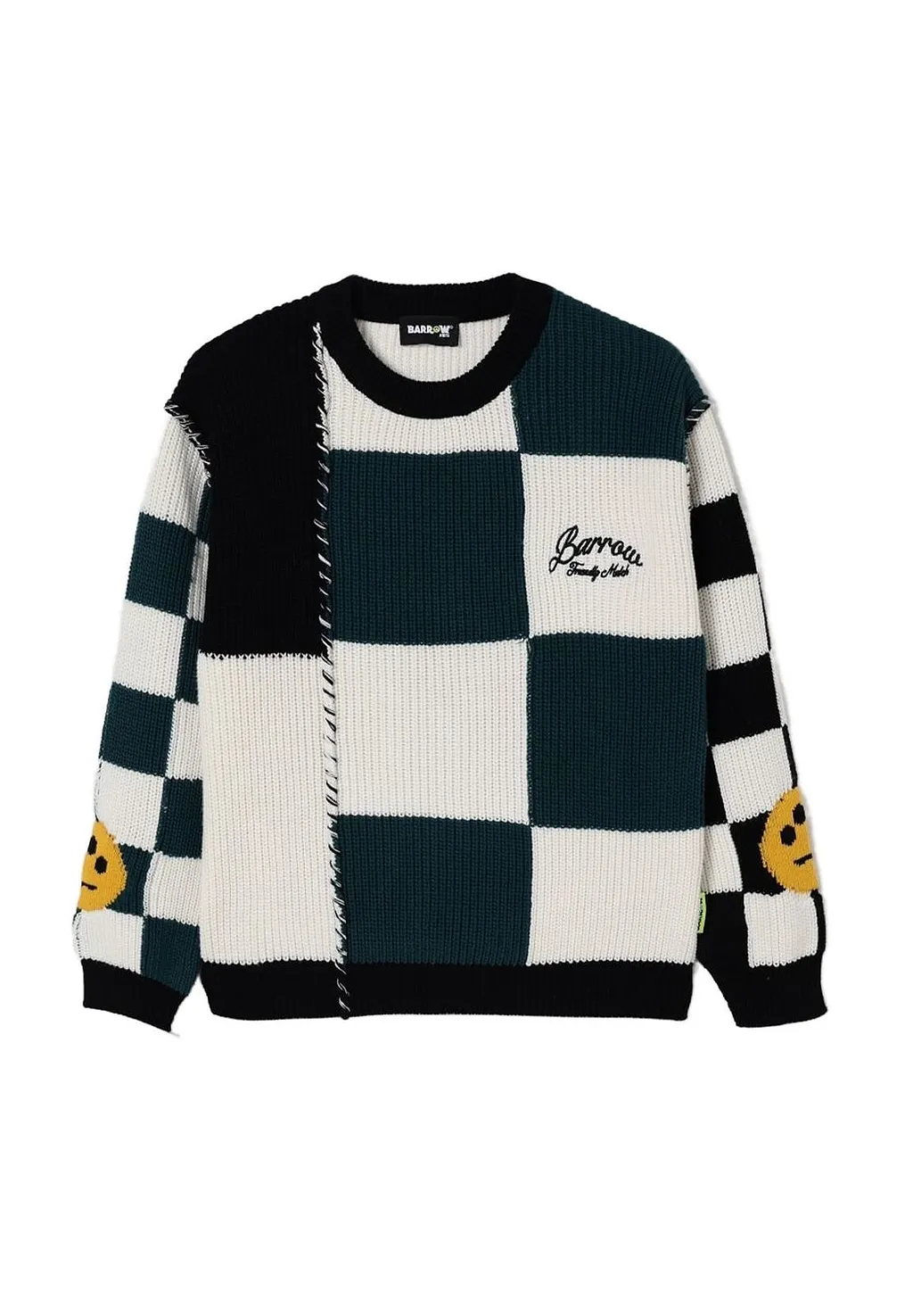 Barrow Kids Checked Crewneck Jumper