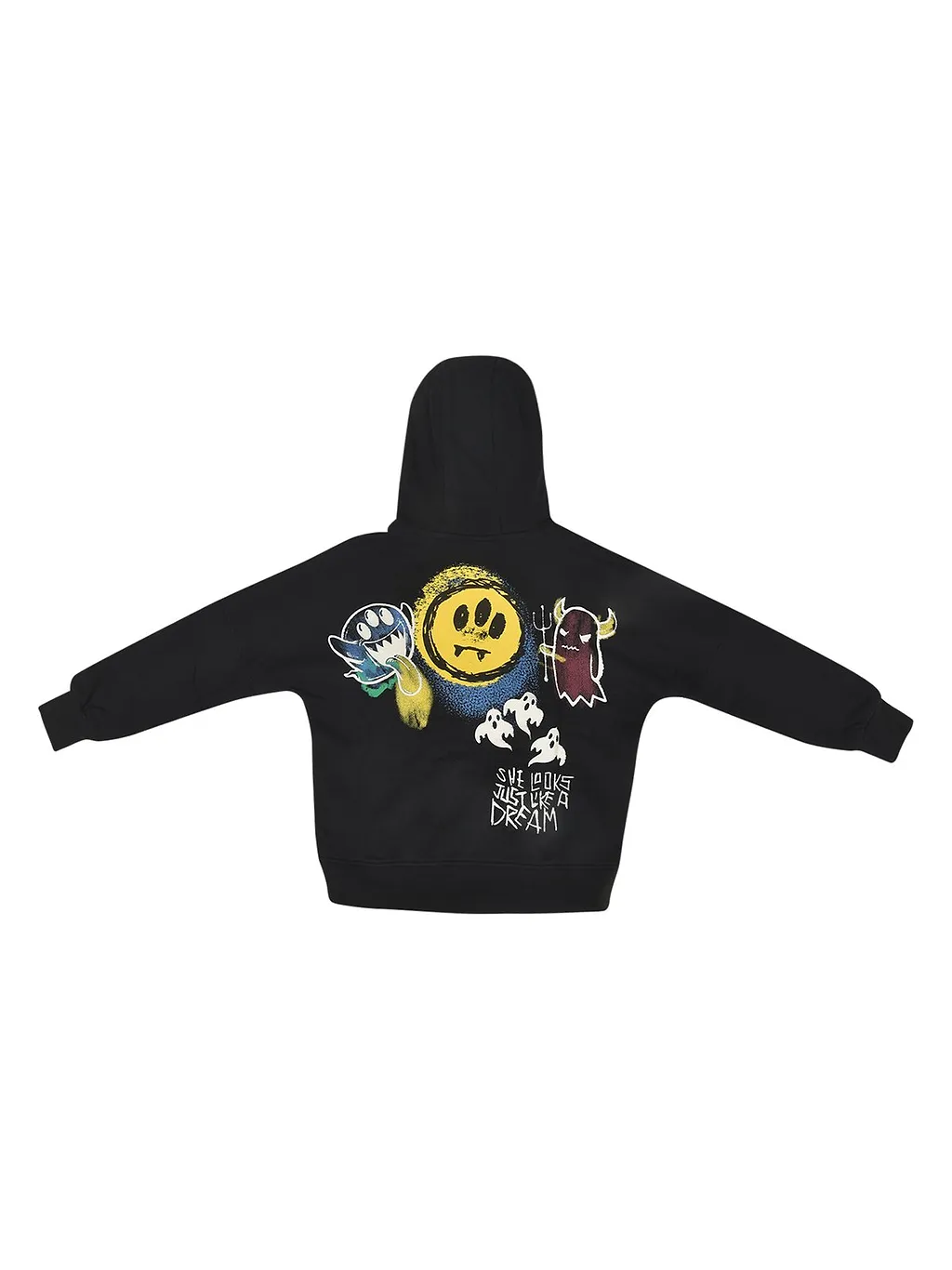 Barrow Kids Logo Printed Jersey Hoodie