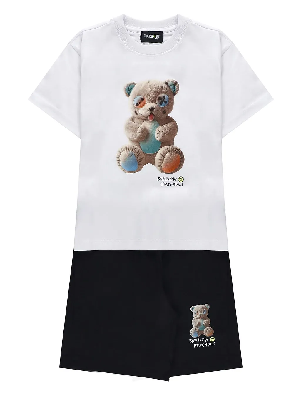 Barrow Kids Teddy Print T-Shirt And Shorts Set