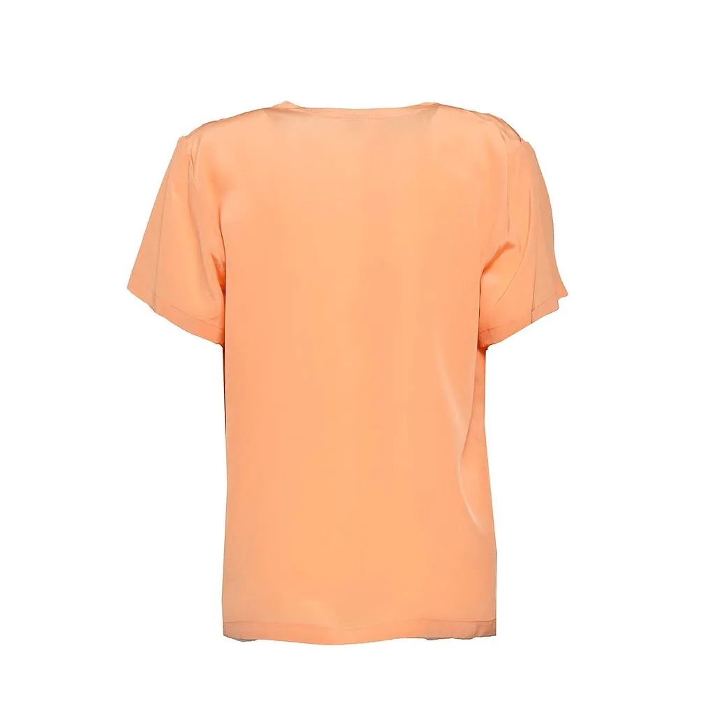 Barba V-Neck Satin Top