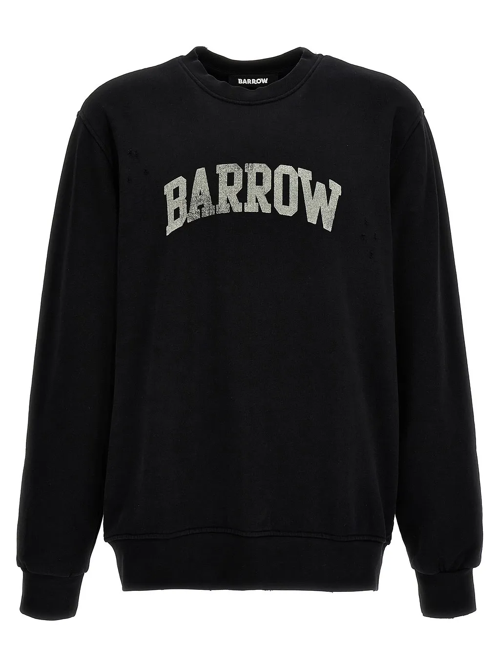 Barrow Logo-Print Distressed Crewneck Sweatshirt