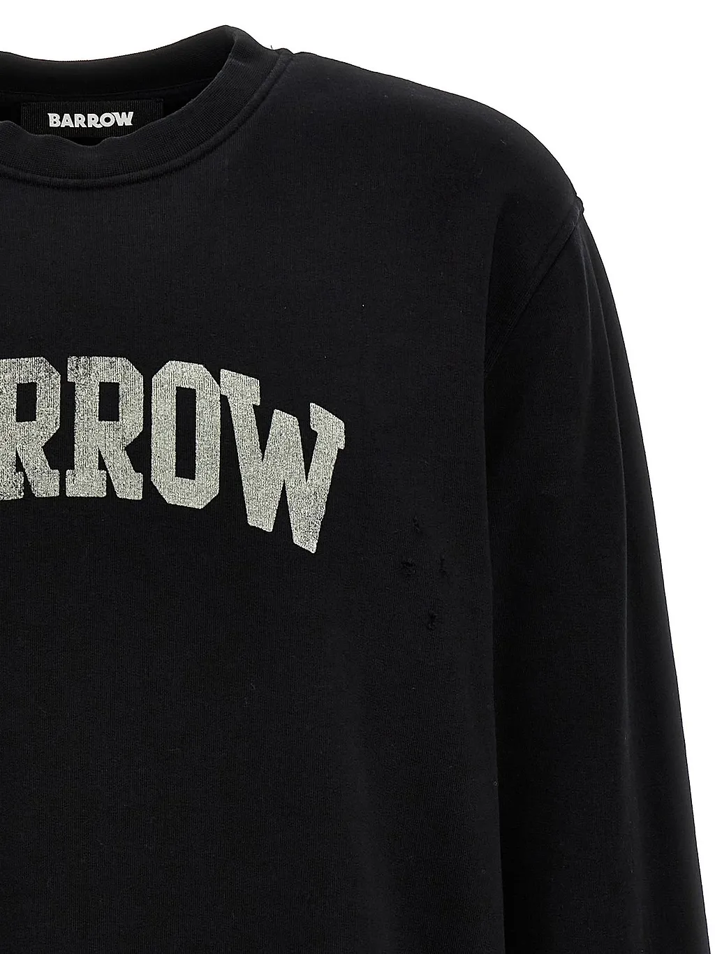 Barrow Logo-Print Distressed Crewneck Sweatshirt