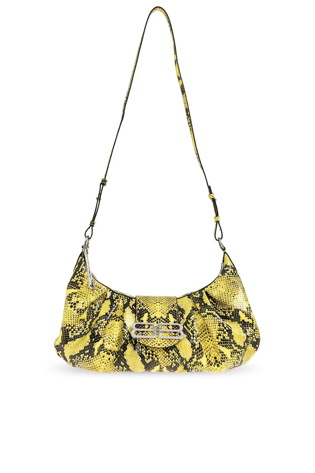 Pamela Python Embossed Medium Shoulder Bag