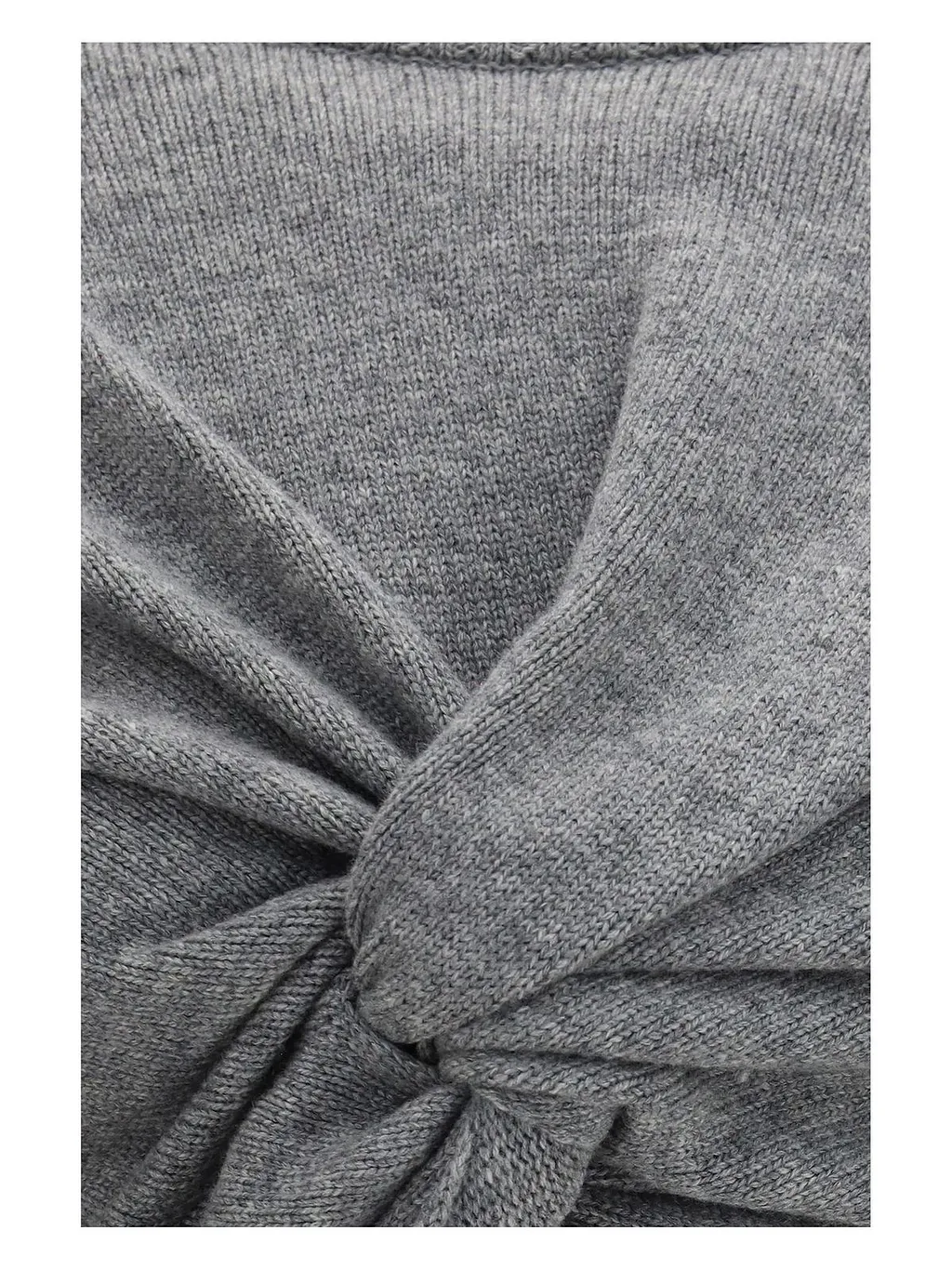 Ruched Cropped Knitted Sweater