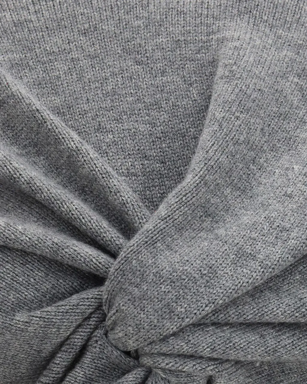 Ruched Cropped Knitted Sweater