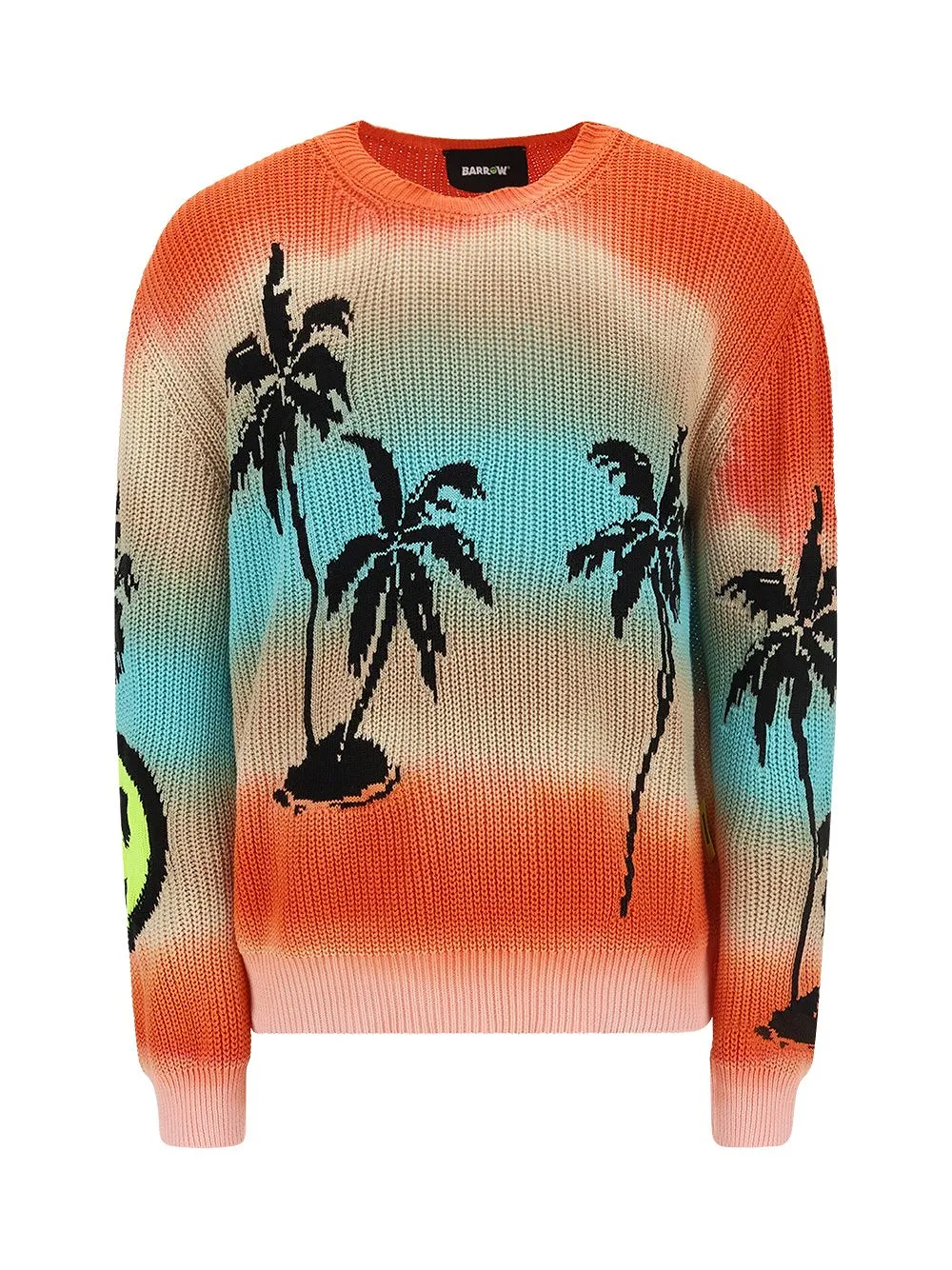 Barrow Plam Tree Graphic Intarsia Crewneck Sweater
