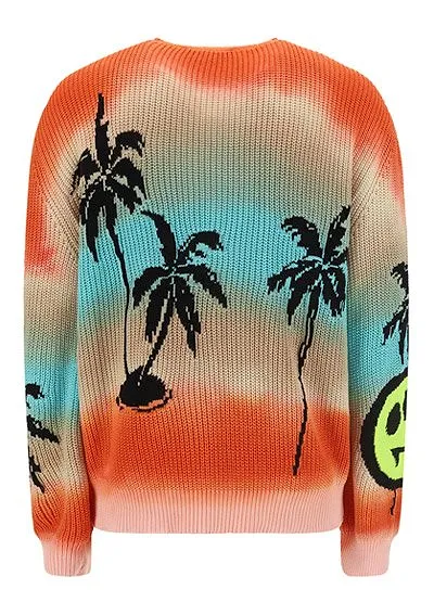 Barrow Plam Tree Graphic Intarsia Crewneck Sweater