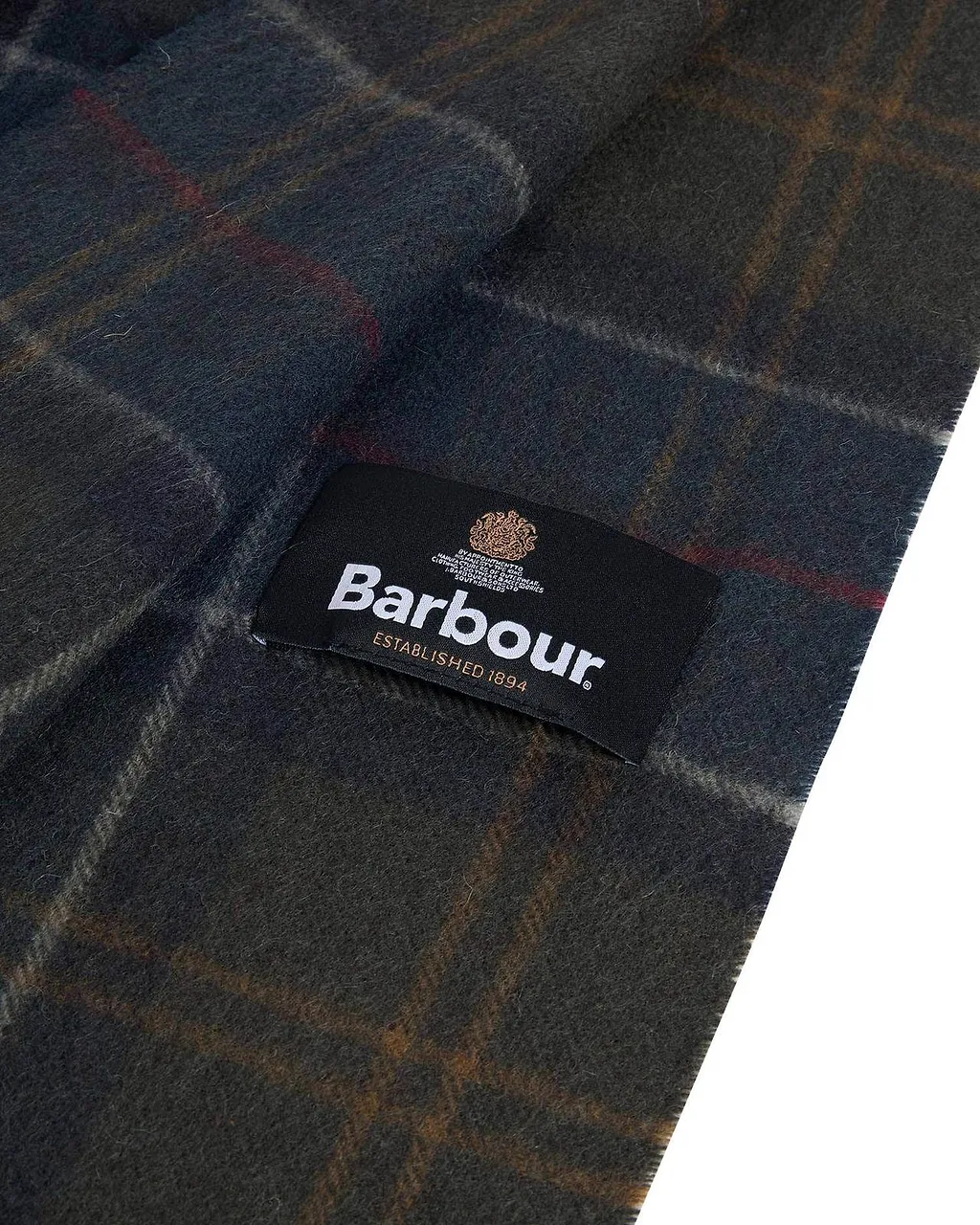 Barbour Braden Checked Fringed Scarf