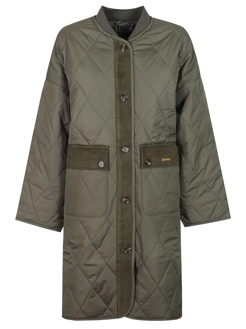 Barbour Button-Up Quilted Long Coat