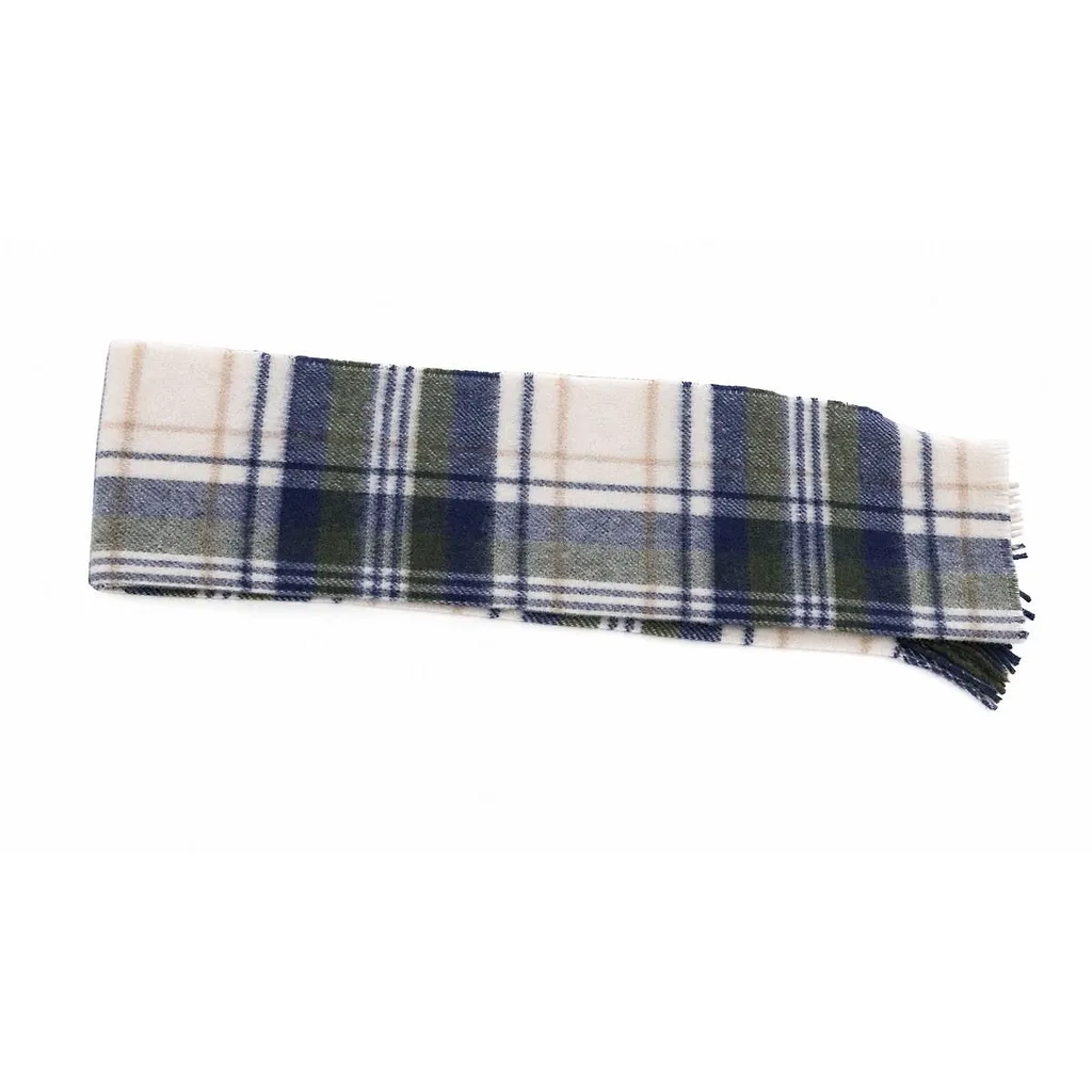 Barbour Checked Fringed Edge Scarf