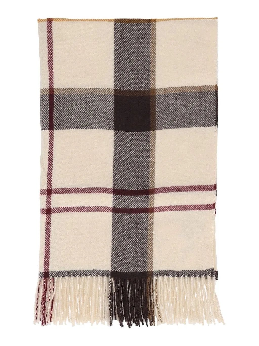 Barbour Checked Fringed-Edge Scarf