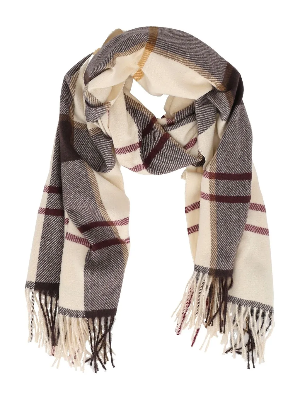 Barbour Checked Fringed-Edge Scarf
