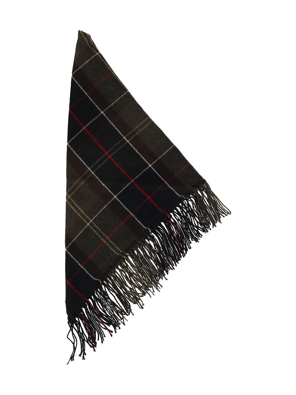Barbour Checked Fringed Scarf