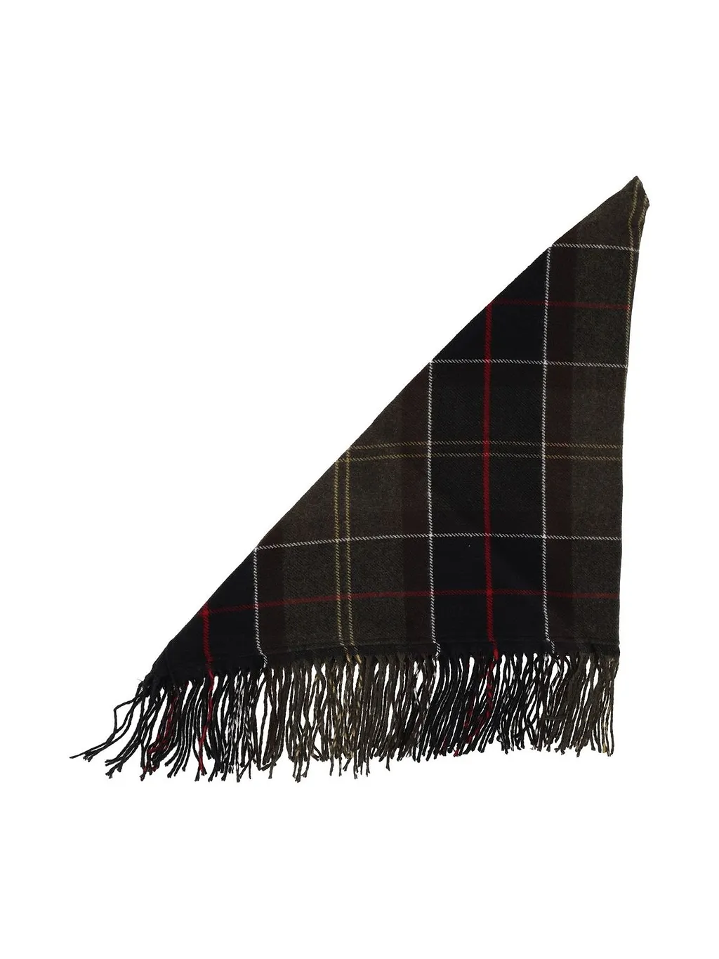 Barbour Checked Fringed Scarf