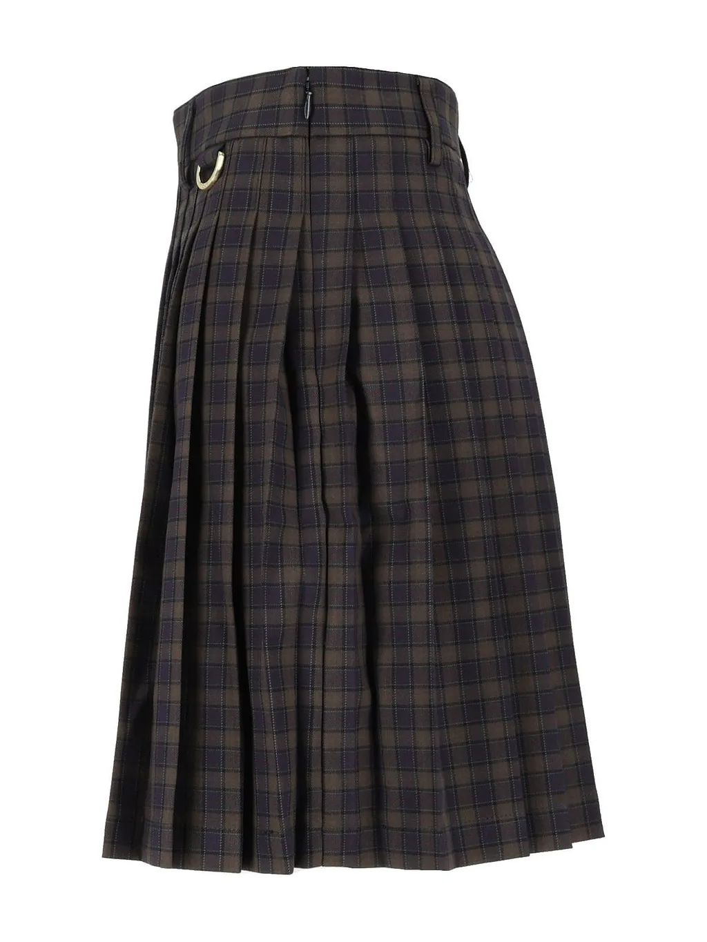 Barbour Checked Pleated Skirt
